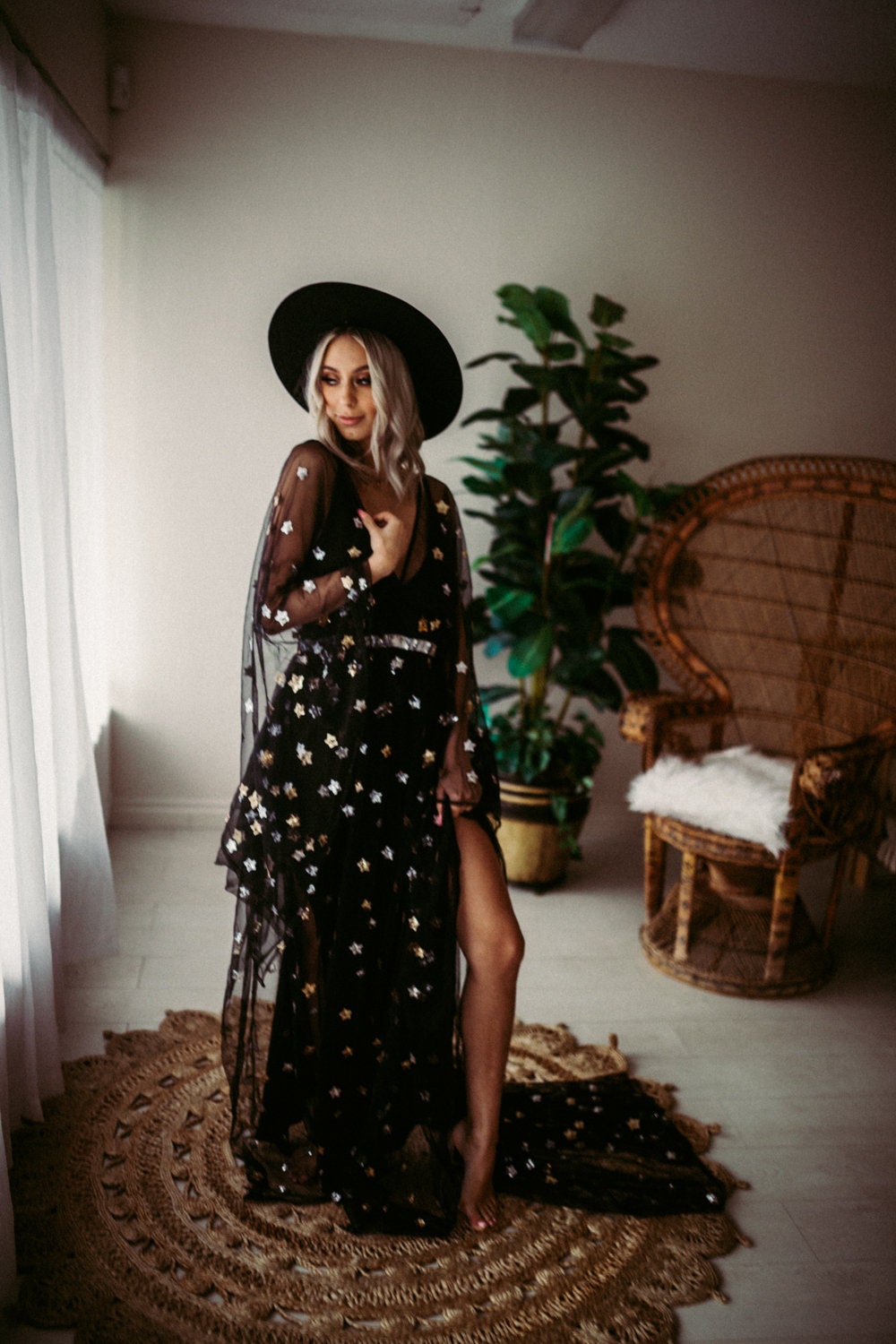 womens black sequin dress Women's Long Sleeve Bodycon off-the-shoulder dresses Cut Out Black Midi SIZE:6 Years
