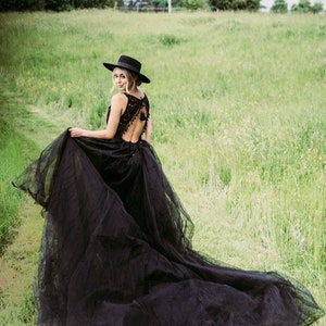 Black Smoke Dress Magical dresses for Special moments, wedding, maternity, photos, photography, evening image 5