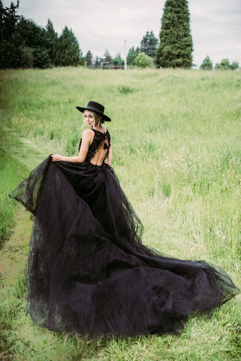 Black Smoke Dress Magical dresses for Special moments, wedding, maternity, photos, photography, evening image 5