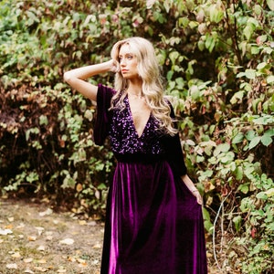 Plum Velvet Dress-- Magical dresses for Special moments, wedding, maternity, photos, photography, evening