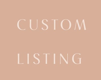 Custom Listing to pay the remainder of 184.99