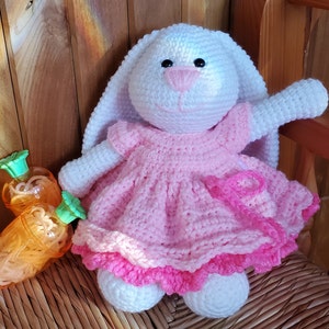 Crochet Bunny Pattern, Amigurumi PDF Doll