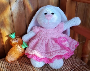 Crochet Bunny Pattern, Amigurumi PDF Doll