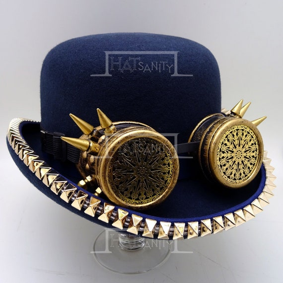 Mini Steampunk Sombrero Diadema N /'Accesorio Disfraz De Mujer Marrón Gargantilla Cóctel
