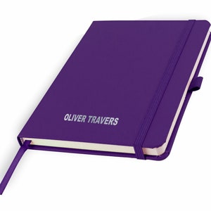 Personalized A5 Notebook / Printed with Name Perfect for school, office or your bag! - PURPLE (plus other colours) By That's My Pencil™