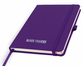 Personalized A5 Notebook / Printed with Name Perfect for school, office or your bag! - PURPLE (plus other colours) By That's My Pencil™