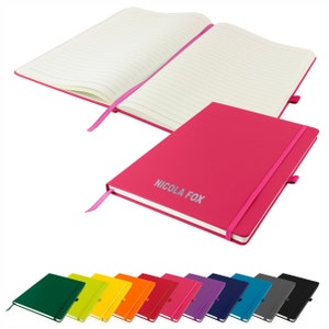 Quaderno A4 personalizzato / stampato con nome Perfetto per la scuola, l&#39;ufficio o la borsa! - ROSA (più altri colori) di That&#39;s My Pencil™