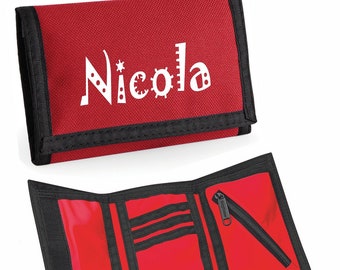 Rip Wallet Printed with Name - RED