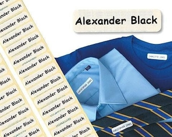 Name Tags/ Nametapes/Labels IRON-ON School Uniform tags Pre-Cut Soft satin fabric, Care home lables