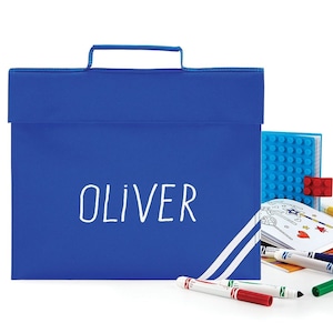 Cartable personnalisé avec nom imprimé, ces cartables personnalisés sont parfaits pour l'école - Bleu roi