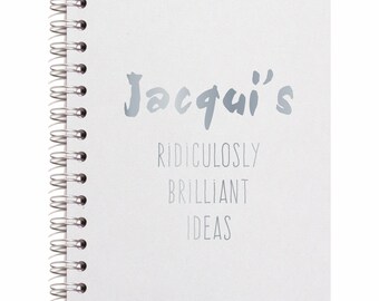 Personalised Wire Bound Notebooks, Premium Quality Foil Printed. UK Made by "That's my pencil" - Style I - Ridiculously Brilliant Ideas