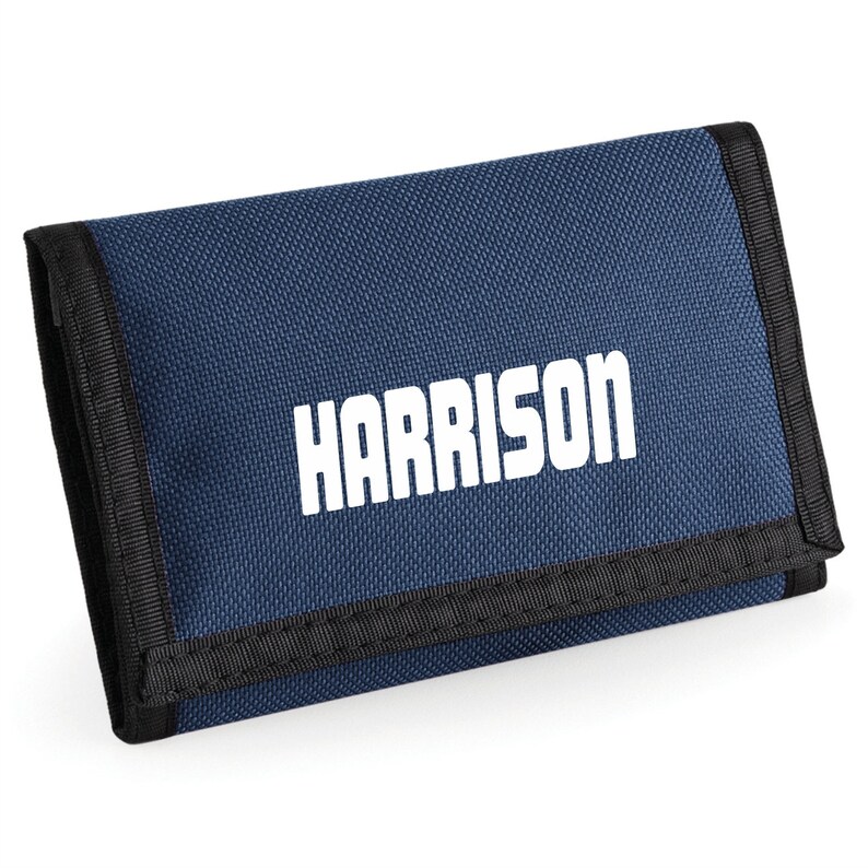 Rip Wallet Printed with Name NAVY image 3