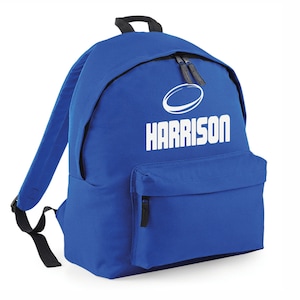 Personalized Backpack Printed with Name - Royal Blue