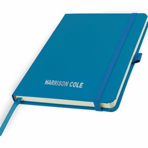 Personalised A5 Notebook / Printed with Name Perfect for school, office or your bag! - FRENCH NAVY (plus other colours) By That's My Pencil™ Ocean Blue