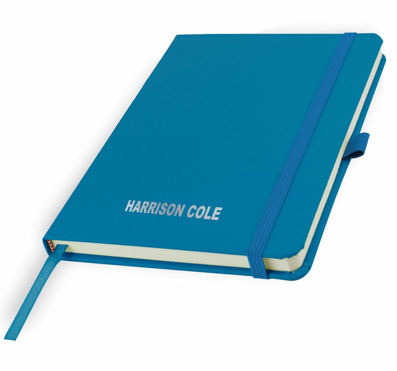 Personalised A5 Notebook / Printed with Name Perfect for school, office or your bag! - FRENCH NAVY (plus other colours) By That's My Pencil™ Ocean Blue