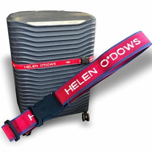 Woven Luggage Straps Personalised with Name, high quality woven webbing Custom Name Travel Accessory