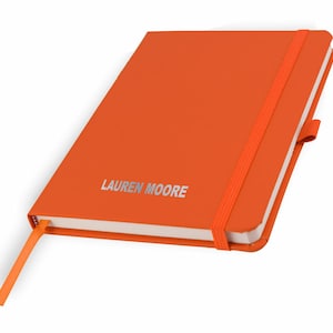 Personalised A5 Notebook / Printed with Name Perfect for school, office or your bag! - FRENCH NAVY (plus other colours) By That's My Pencil™ Burnt Orange