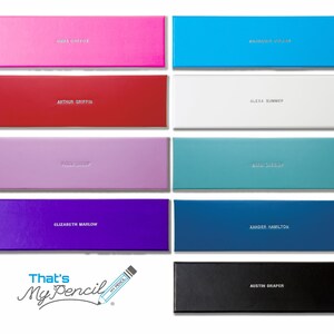 High Quality Personalised Pencils in a Box Printed with Name OCEAN BLUE plus other colours image 5