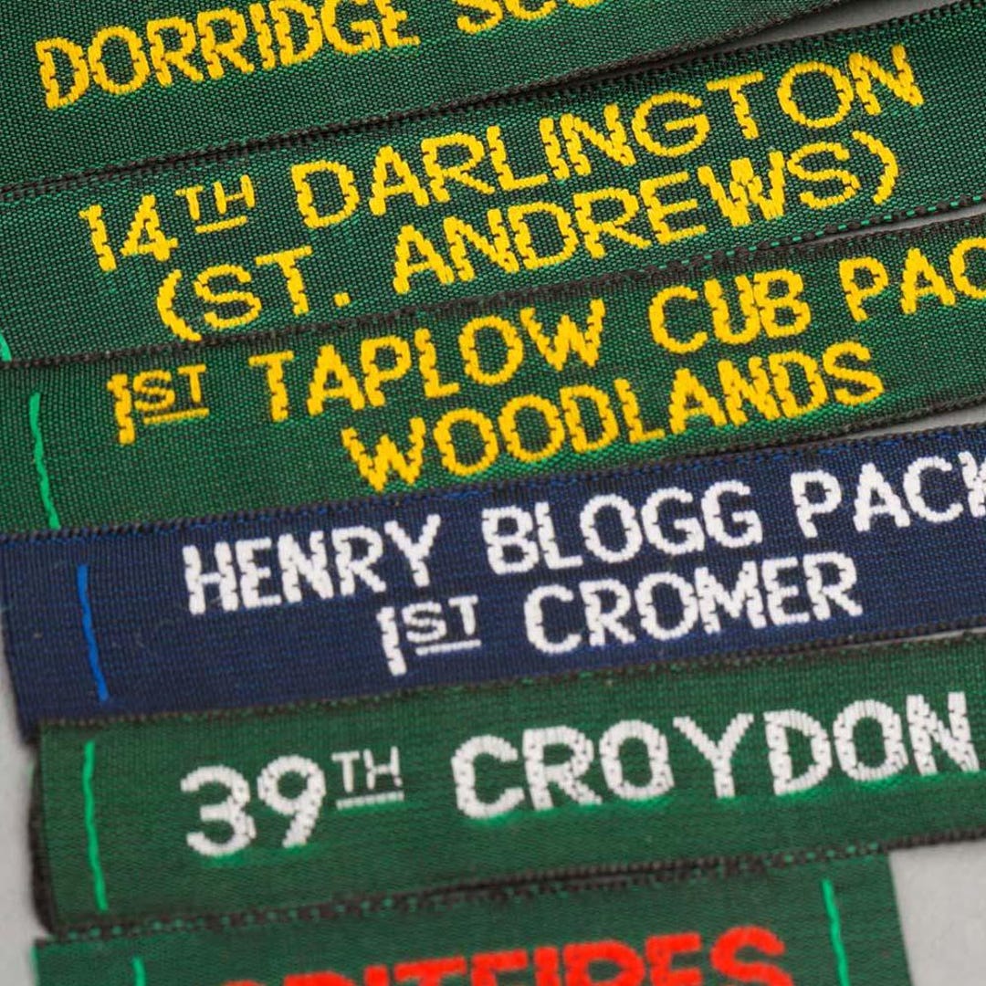 Scout & Guide Woven Labels Half Inch Wide Woven Garment Sewing Labels ...