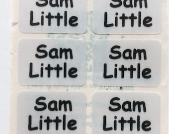 Mini Name Tapes/Labels IRON-ON School Uniform tags Pre-Cut Soft satin fabric