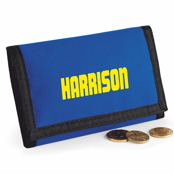 Rip Wallet Printed with Name - ROYAL BLUE