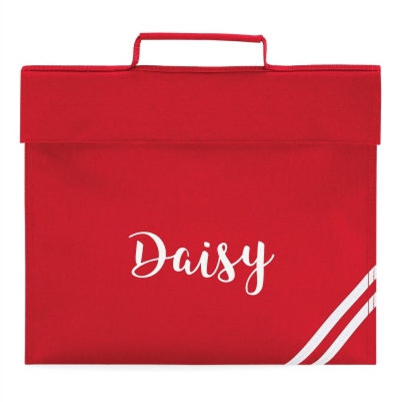 Personalised Bookbag Printed With Name These Personalized Book Bags Are Perfect for School Red Etsy
