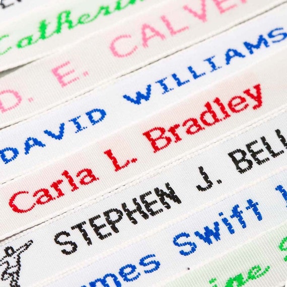 Woven Name Tags/ Labels / Nametapes for School Uniform, Nursing Homes Back  to School 