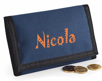 Rip Wallet Printed with Name - NAVY