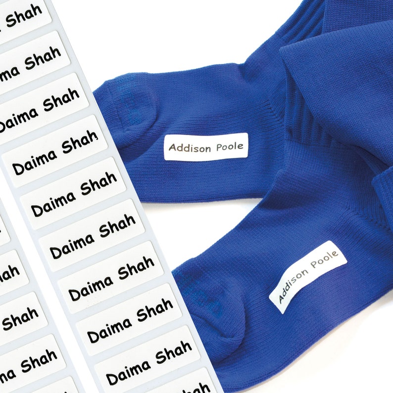 Iron-on labels Stretch Tags™ The ultimate nametape for labelling clothing, socks and stretchy fabrics No clothing with these name tags image 1