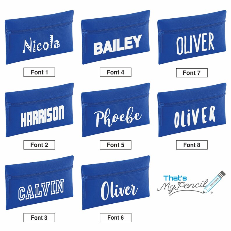 Zip Pencil Case With Name With 12 Embossed Colouring and 12 HB Eraser ...