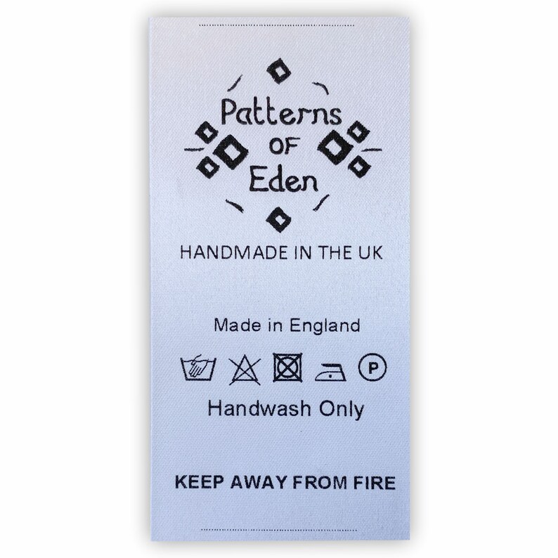 Sewin Garment Labels Customised With Washing Etsy UK