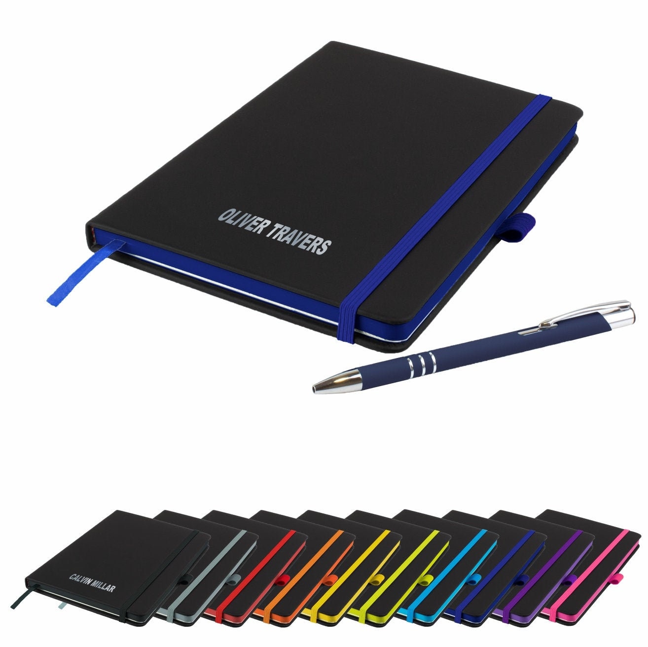 A5 Notebook and Pen / Personalized Notebook Printed with Name Perfect…