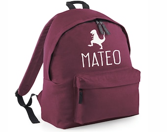 Personalized Backpack Printed with Name - Maroon