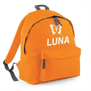 Sac à dos personnalisé avec nom imprimé - Orange