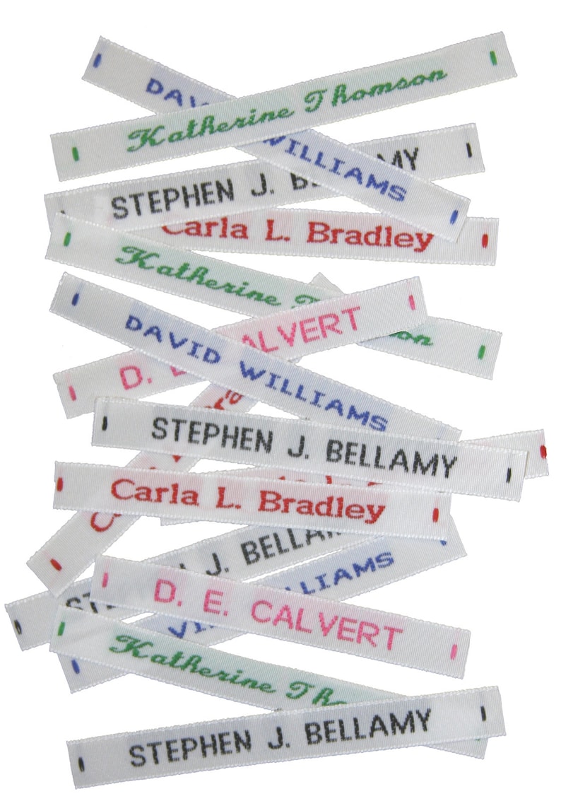 New Multicolour Woven Name Tapes / Labels / Tags for School Etsy UK