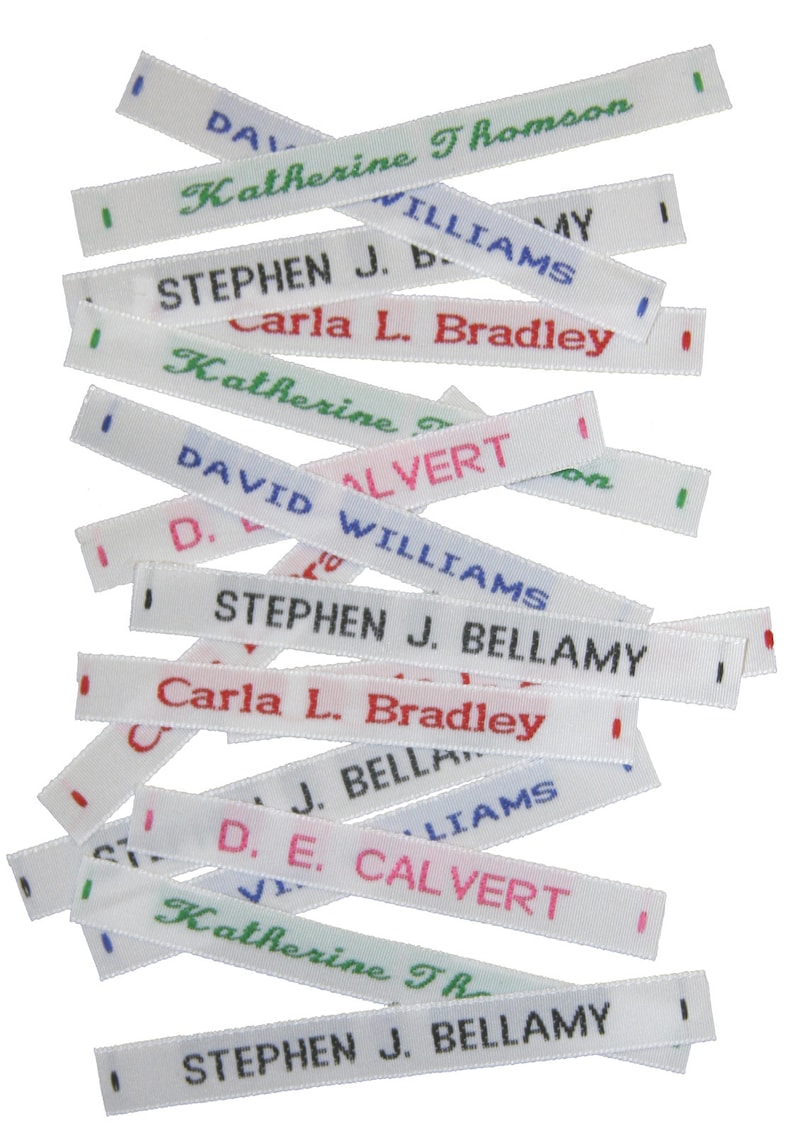 New Multi-Colour Woven Name Tapes / Labels / Tags for School Uniform, Nursing Homes image 5