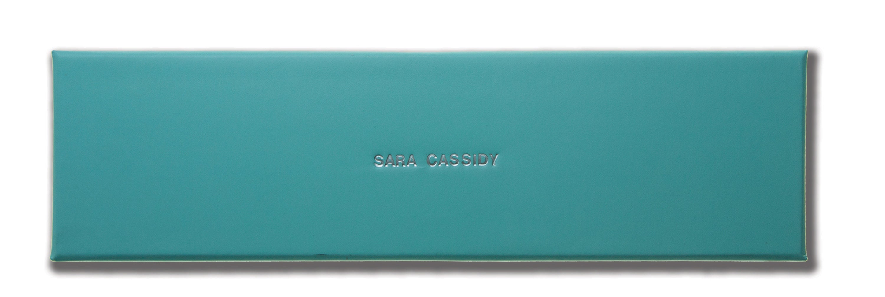 12 High Quality Personalised Pencils in a Box -Printed with Name - AQUAMARINE (plus other colours) New Colour