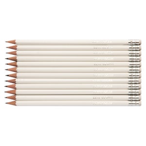 12 High Quality Personalised Pencils Printed with Name Glacier White or see other colours listed image 2