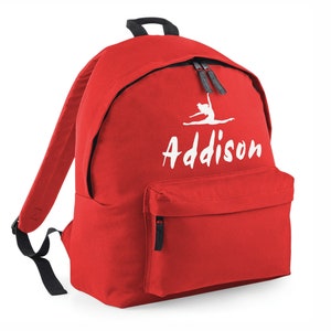 Mochila personalizada impresa con nombre - Roja