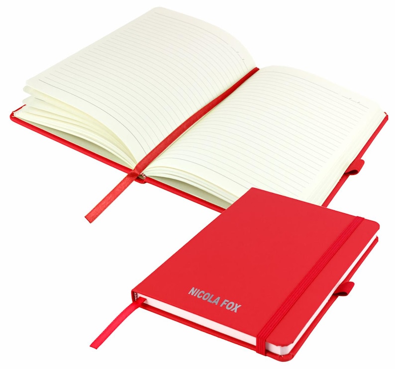 Personalised A5 Notebook / Printed with Name Perfect for school, office or your bag! - FRENCH NAVY (plus other colours) By That's My Pencil™ image 15