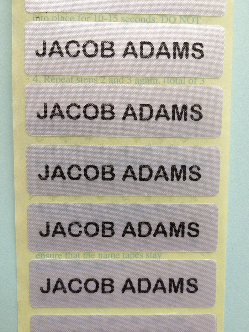 50 or 100 Name Tapes/labels IRONON School Uniform Tags Etsy