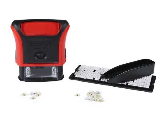 Kit Timbro Trodat Per Marcare Tessuti E Oggetti | Con Lettere, Numeri E Loghi | Etichette Lavabili - Foto 6