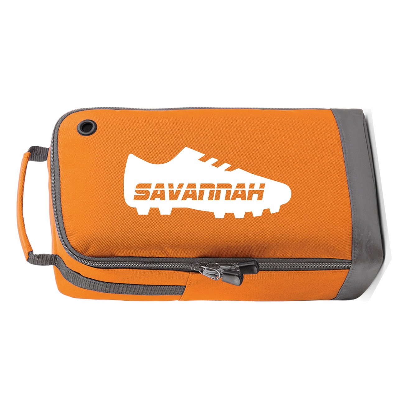 Personalized Football/Soccer/Rugby Boot/Shoe Bag /Sports Printed with boot design and name -  Perfect for School or Club use - MARL GREY