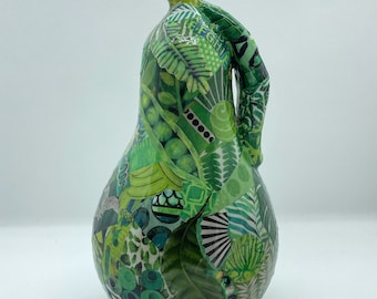 Green Pear, Ceramic Pear, Green Ceramic Pear, Pear Figurine, Decorative Pear, Pear Home Decor, Pear