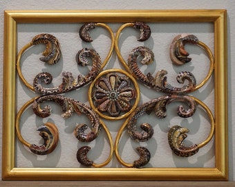 Metal Wall Art, Metal Art, Unique Metal Art, Gold Metal Art, Metal Home Decor, Metal Wall Hanging, Decorative Metal Wall Art