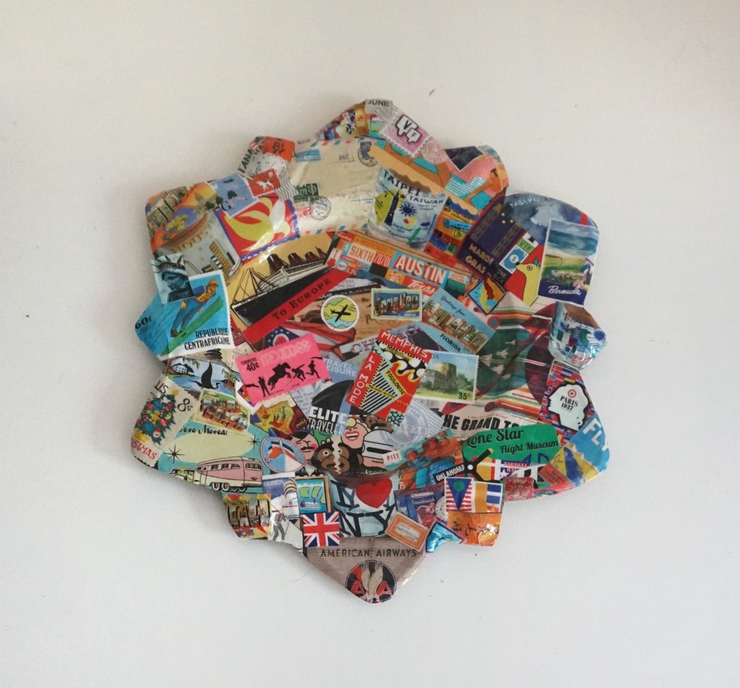 Decorative Plate Decorative Metal Plate Metal Floral Plate Etsy