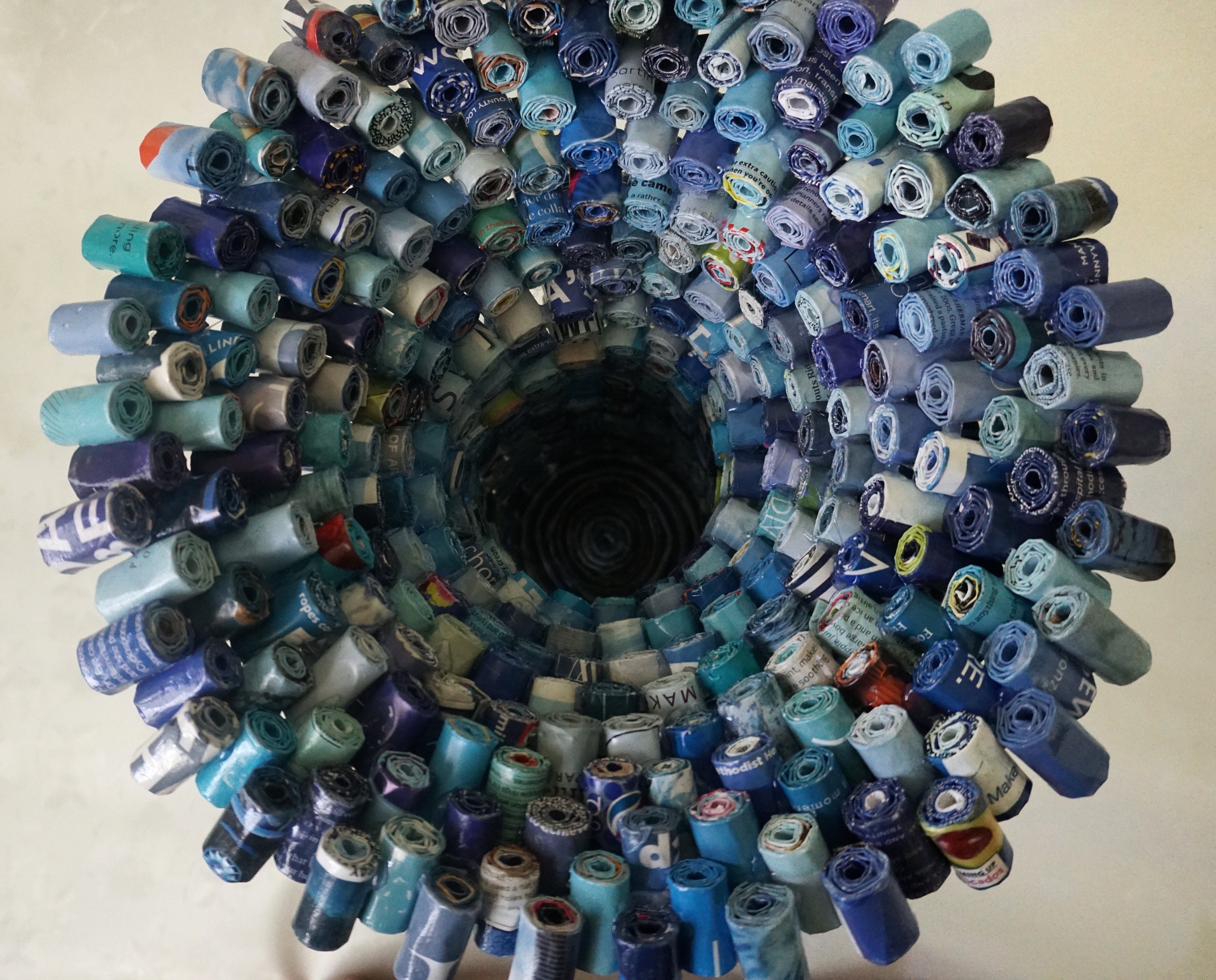 Paper Roll Vase Vase Made From Paper Paper Vase Unique Etsy