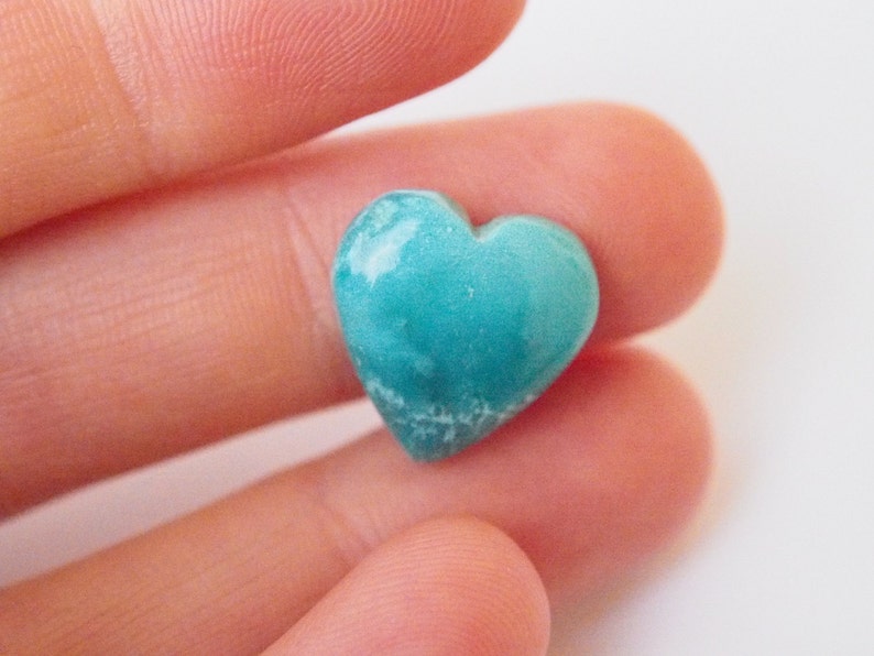 Turquoise stone heart authentic turquoise heart heart Etsy