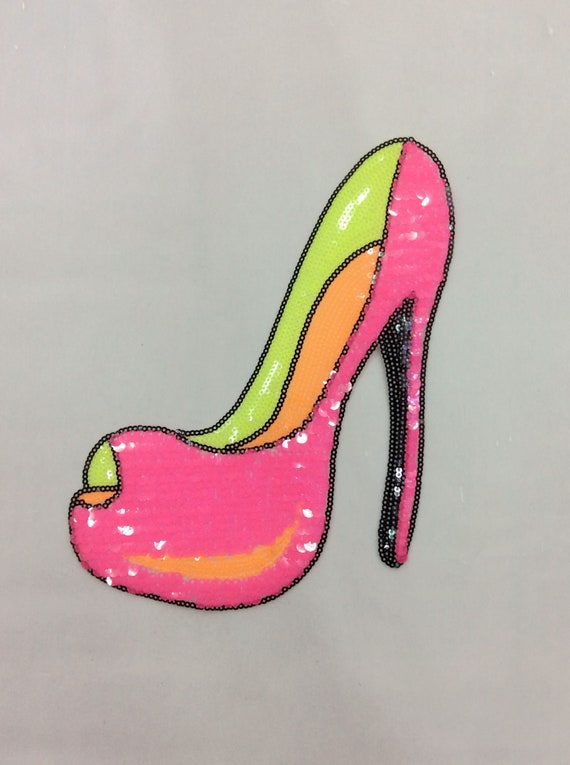 pink sequin heels