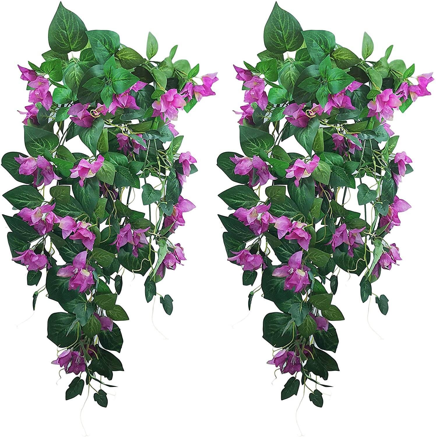 Silk Bougainvillea Vine Plant Artificial Flowers Cascade Etsy